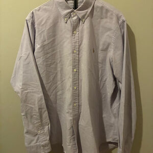 Ralph Lauren Oxford Shirt Men XL Purple Pastel Button Down Long Sleeve Pony Logo